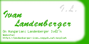ivan landenberger business card